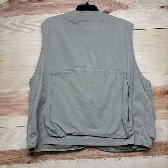 Vintage Gap Vest Large Brown Full Zip Cargo Fishing Hunting Outdoors - Picture 12 of 14